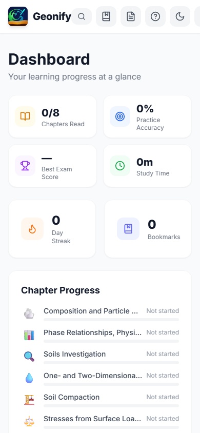Geonify app dashboard screenshot